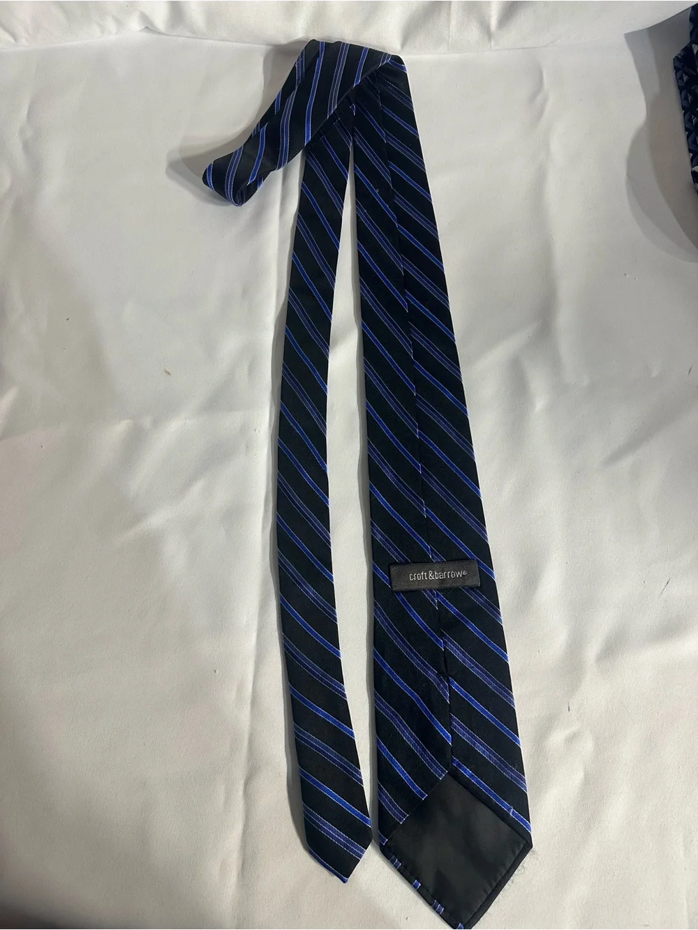 croft & barrow Olive, Black, and Navy Tie Set with Blue Accents